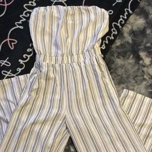 White and blue jumper